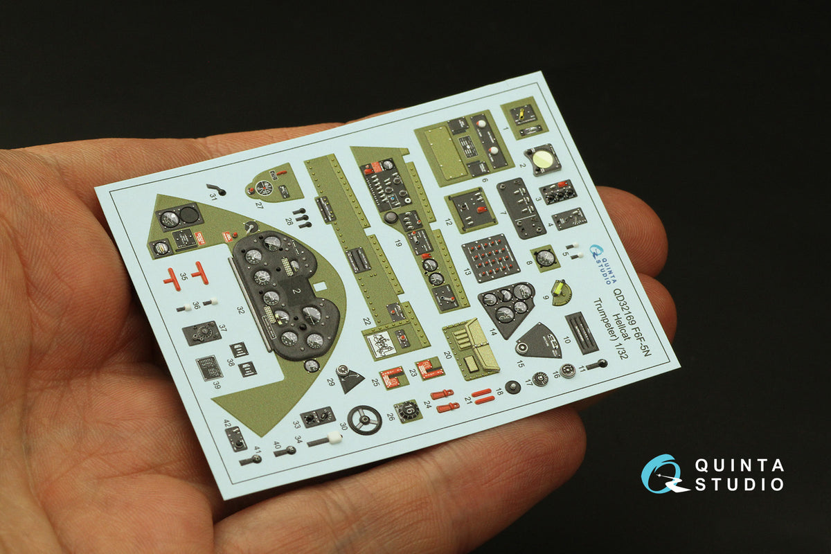 1/32 Quinta Studio F6F5N Hellcat 3DPrinted Interior (for Roden kit