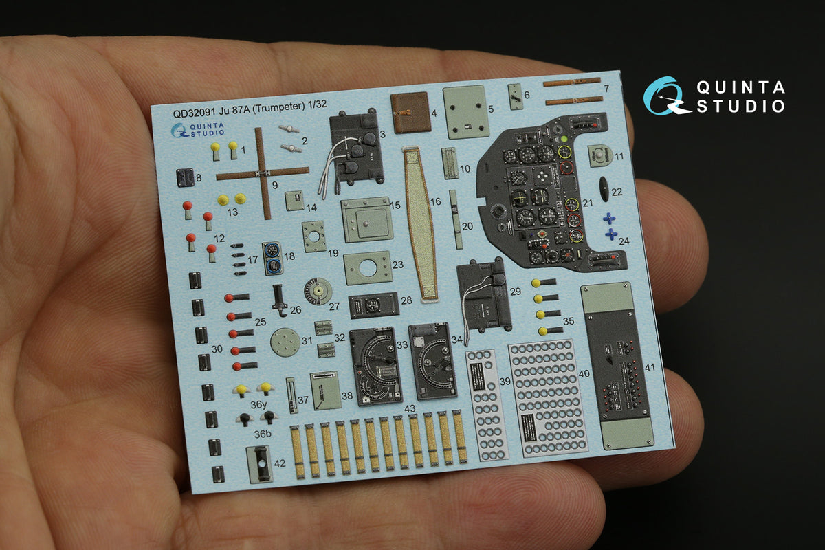 1/32 Quinta Studio Ju 87A 3DPrinted Interior (for Trumpeter kit) 3209