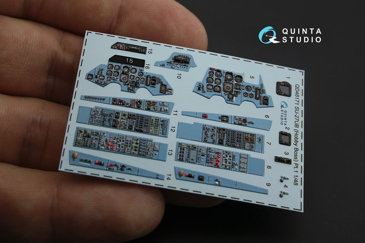1/48 Quinta Studio Su27UB 3DPrinted Interior (for Hobby Boss kit) 48