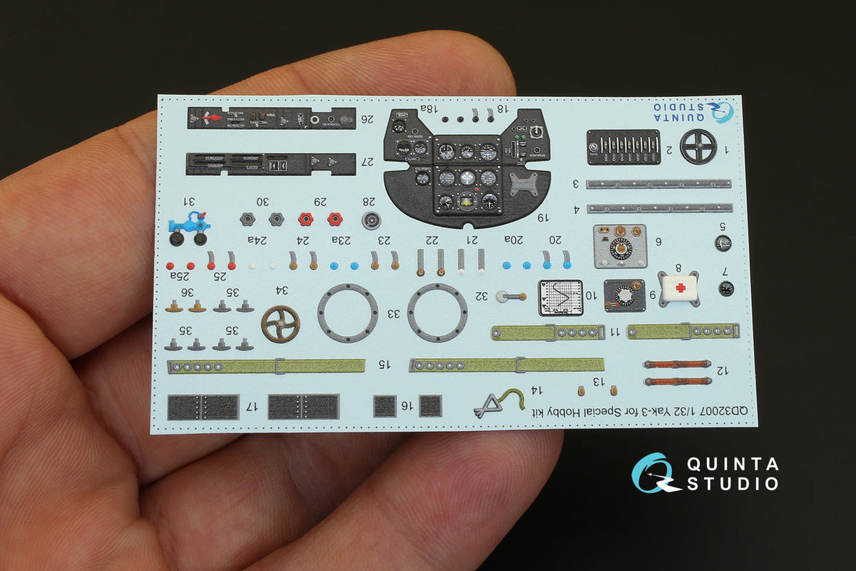 1/32 Quinta Studio Yak3 3DPrinted Interior (for Special Hobby kit) 3