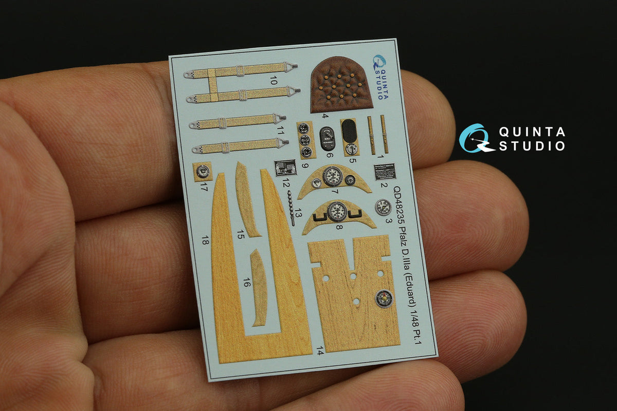 1/48 Quinta Studio Pfalz D.IIIa 3DPrinted Interior (for Eduard kit) 4
