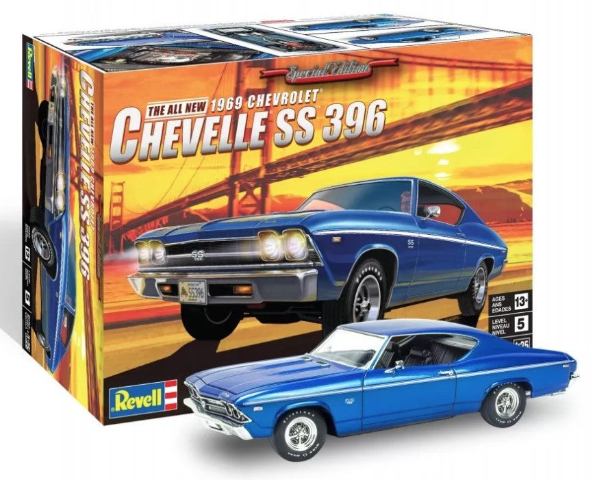 1/25 Revell 1969 CHEVELLE SS 396 w/Firestone tires 4492 1/25 Revell 1969 CHEVELLE SS 396 w/Firestone tires 4492