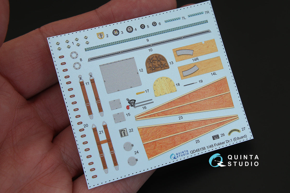 1/48 Quinta Studio Fokker Dr.1 3DPrinted Interior (for Eduard kit) 48