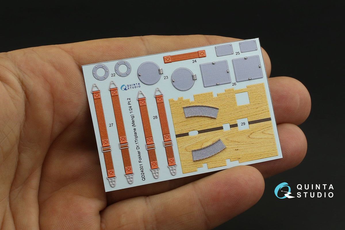 1/24 Quinta Studio Fokker Dr.1 3DPrinted Interior (for Meng kit) 2400
