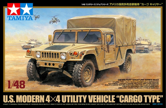 1/48 Tamiya US Modern 4x4 Utility Cargo Type Vehicle 32563