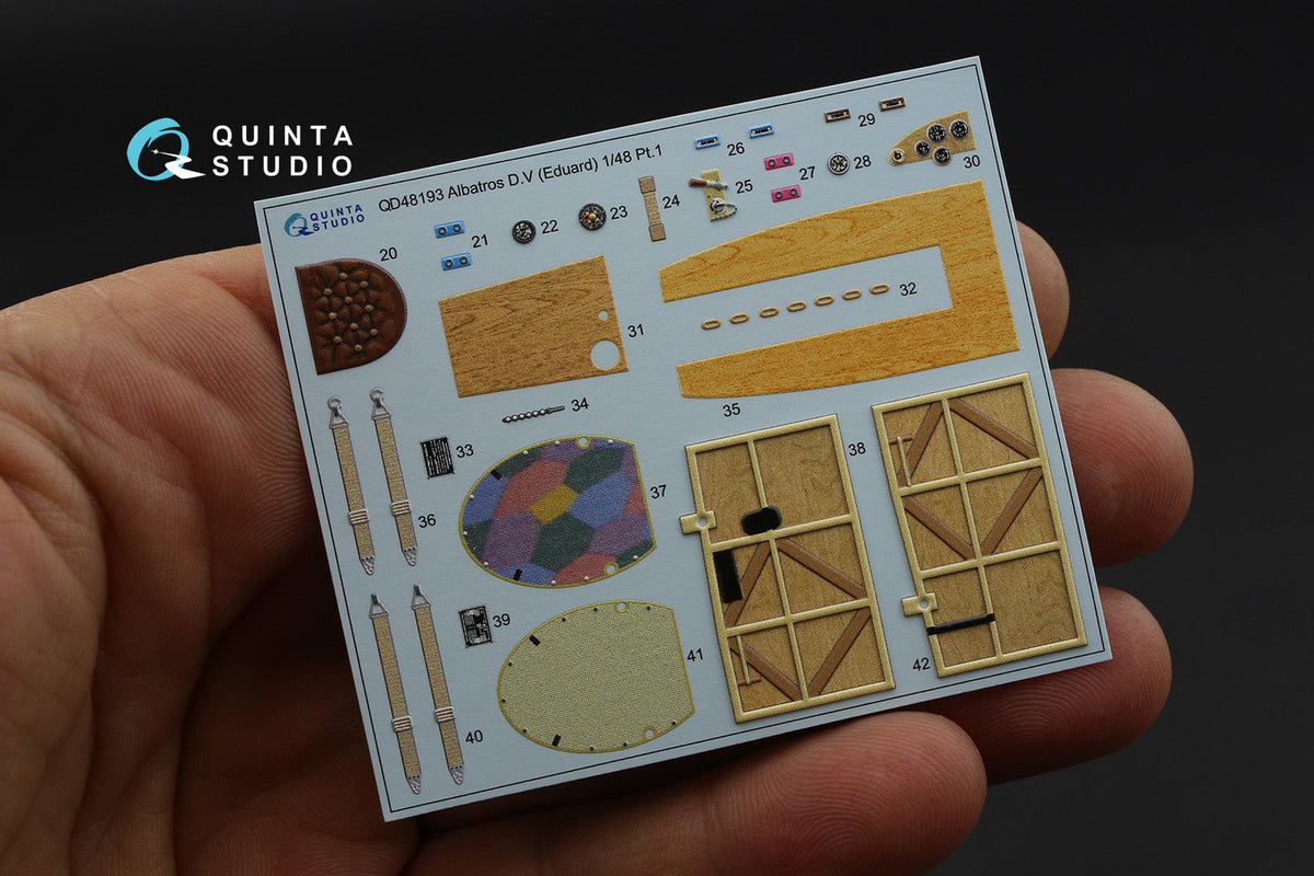 1/48 Quinta Studio Albatros D.V 3DPrinted Interior (for Eduard kit) 4