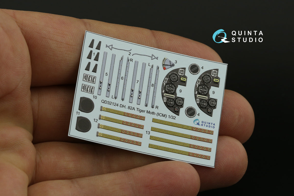 1/32 Quinta Studio DH 82A Tiger Moth 3DPrinted Interior (for ICM kit
