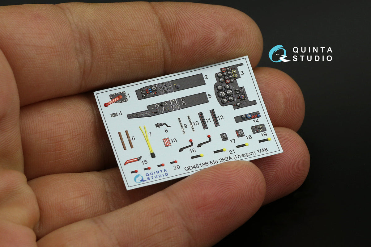 1/48 Me 262A 3DPrinted Interior (for Dragon kit) 48186 HobbyNut Models
