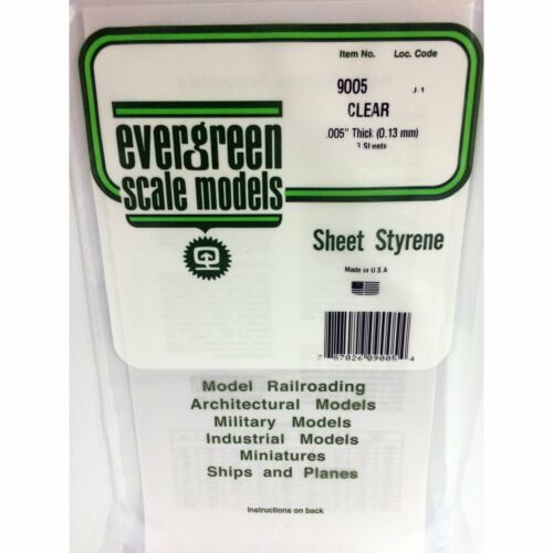 Evergreen Clear Plastic Sheet .005 9005