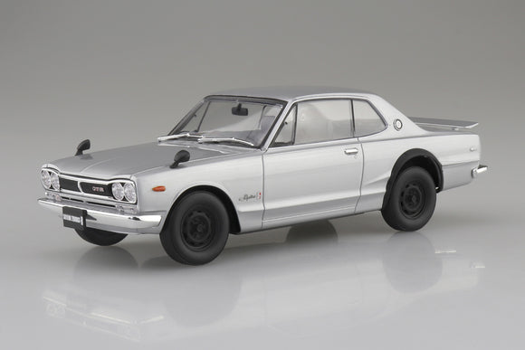 1/24 Aoshima SNAP Kit KPGC10 SKYLINE HT GT-R 1970 Silver (Nissan) 06589