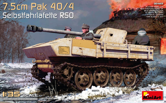 1/35 Miniart 7.5cm Pak 40/4. Selbstfahrlafette RSO 35483