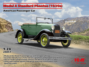 1/24 ICM Ford Model A Standard Phaeton 1930s 24051 New Tool!
