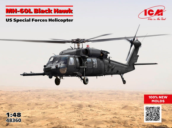 1/48 ICM MH-60L Black Hawk, US Special Forces Helicopter (100% new tool!) 48360