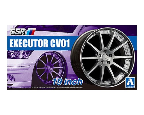 1/24 Aoshima SSR EXECUTOR CV01 19inch Wheels & Tires 05252