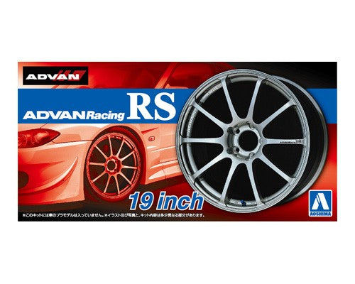 1/24 Aoshima ADVAN RACING RS 19inch Wheels & Tires 05378