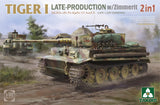 1/35 Takom Tiger I Late-Production w/Zimmerit Sd.Kfz.181 Pz.Kpfw.VI Ausf.E (Late/Late Command) 2-in-1 # 2199 NEW TOOL!
