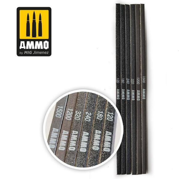 Ammo MIG Contour Sanding Stick (120/180/240/320/1200/1500) AM-8568