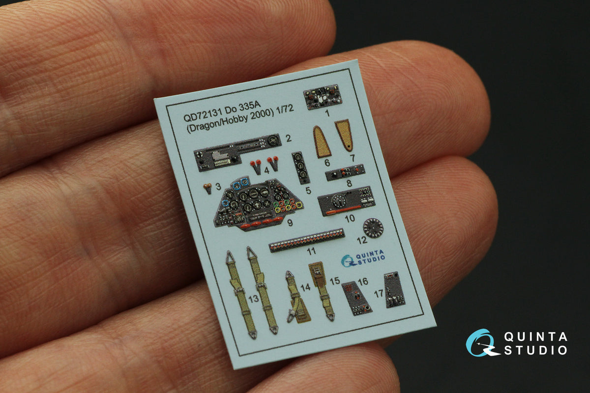 1/72 Quinta Studio Do 335A 3DPrinted Interior (for Dragon kit) 72131