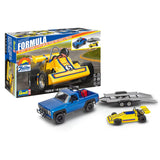 1/25 Revell 1978 Chevy Off-Road 4x4 Pickup Truck w/Malibu Grand Prix Virage Race Car & Trailer 85-4581