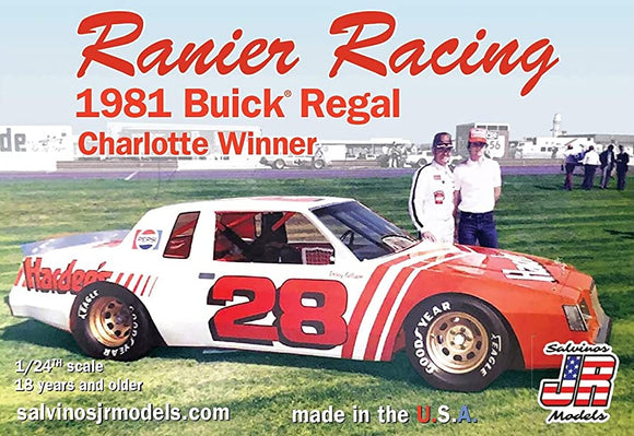 1/25 Salvinos JR Ranier Racing 1981 Buick Regal Charlotte Winner driven by Bobby Allison