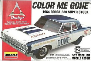 1/25 Lindberg 1964 Dodge 330 Super Stock "Color Me Gone" 72156 sealed