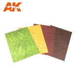 AK Interactive Leaves Punching Sheet Set (4 pcs, A4 size) AK8147