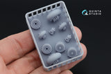 1/48 Quinta Studio Ka-52 Wheels with separate hubs and weighted tires (Zvezda) (3D-printed resin parts) QT 48024