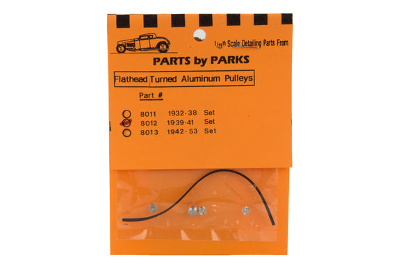 1/24-1/25 Parts by Parks Pulley Set 1939-41 Flathead (Spun Aluminum, 4pcs) 8012