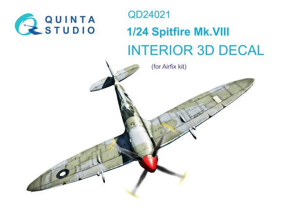 1/24 Quinta Studio Spitfire Mk.VIII 3D-Printed Interior (for Airfix kit) 24021