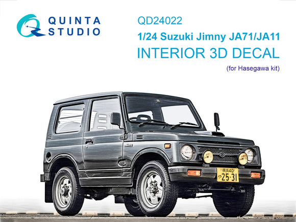 1/24 Quinta Studio Suzuki Jimny JA71-JA11 3D-Printed Interior (for Hasegawa kits) QD 24022