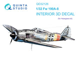 1/32 Quinta Studio FW 190A-8 3D-Printed Interior (for Hasegawa) 32126