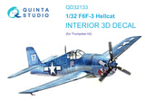 1/32 Quinta Studio F6F-3 Hellcat 3D-Printed Interior (for Trumpeter) 32133