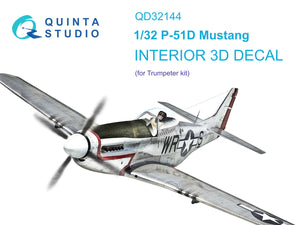 1/32 Quinta Studio P-51D 3D-Printed Interior (for Trumpeter kit) 32144