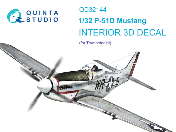 1/32 Quinta Studio P-51D 3D-Printed Interior (for Trumpeter kit) 32144