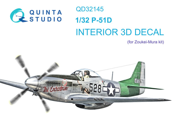 1/32 Quinta Studio P-51D 3D-Printed Interior (Zoukei-Mura SWS) 32145