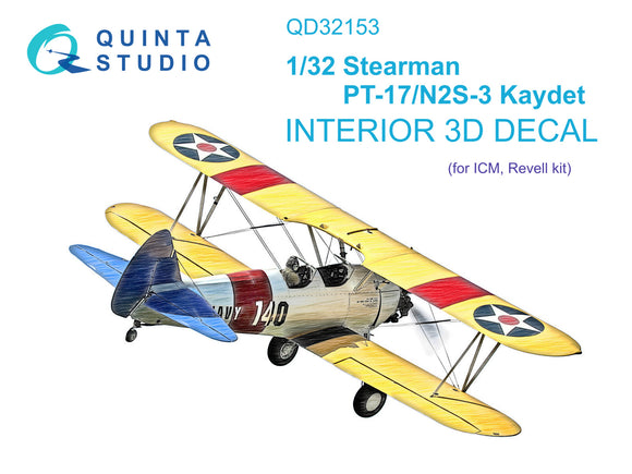 1/32 Quinta Studio Pt-17/N2S-3 Kaydet 3D-Printed Interior (for ICM kit) 32153