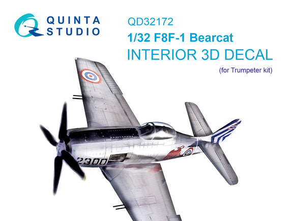 1/32 Quinta Studio F8F-1 Bearcat 3D-Printed Interior (for Trumpeter kit) 32172