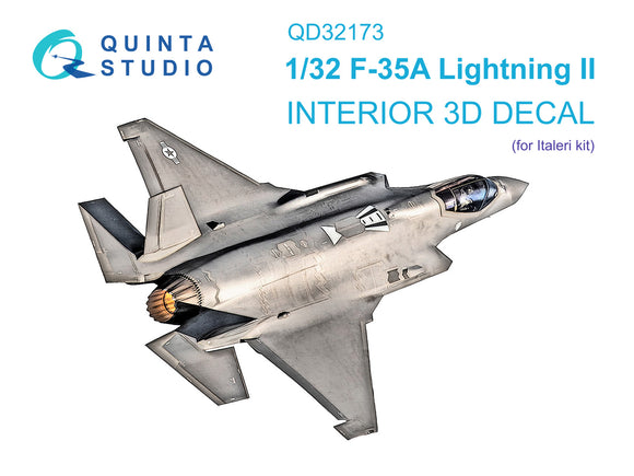1/32 Quinta Studio F-35A 3D-Printed Interior (for Italeri kit) 32173