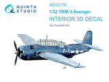 1/32 Quinta Studio TBM-3 Avenger 3D-Printed Interior (for Trumpeter) 32178