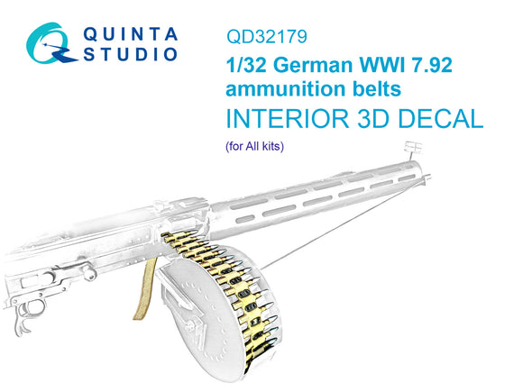1/32 Quinta Studio German WWI 7.92 ammunition belts (All kits) 32179