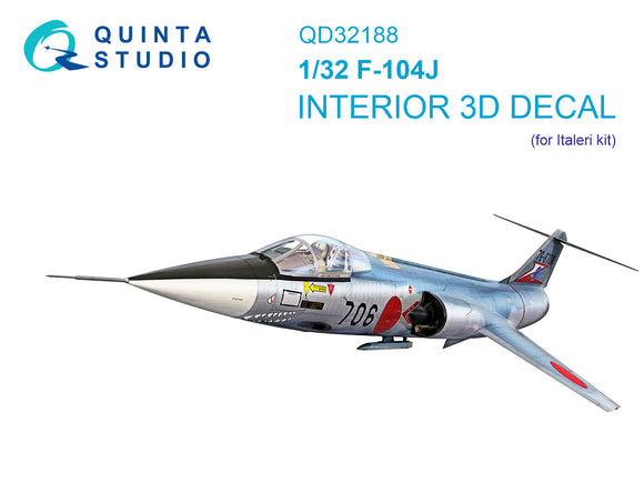 1/32 Quinta F-104J 3D-Printed Interior FULL SET (for Italeri kit) 32188