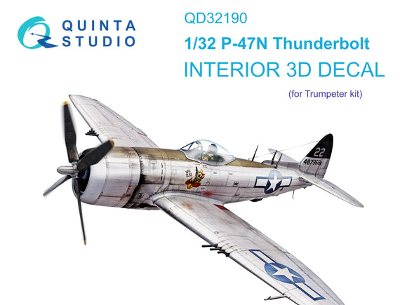 1/32 Quinta Studio P-47N Thunderbolt 3D-Printed Interior (for Trumpeter) 32190