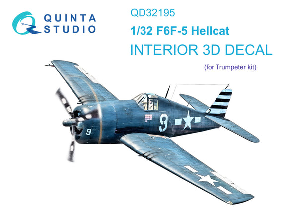 1/32 Quinta Studio F6F-5 Hellcat 3D-Printed Interior (for Trumpeter) 32195