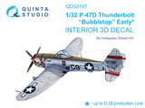 1/32 Quinta Studio P-47D Thunderbolt Bubbletop Early 3D-Printed Interior (for Hasegawa kit) 32197