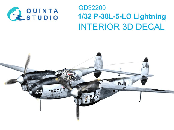1/32 Quinta Studio P-38L-5-LO Lightning 3D-Printed Interior (for Trumpeter/Hobbycraft) 32200