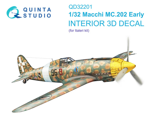 1/32 Quinta Studio Macchi MC.202 Folgore Early 3D-Printed Interior (for Italeri kit) 32201