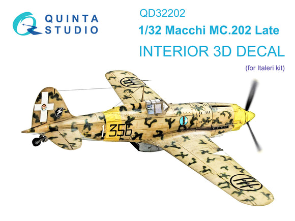 1/32 Quinta Studio Macchi MC.202 Folgore Late 3D-Printed Interior (for Italeri kit) 32202