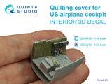 1/32 Quinta Studio US airplane 3D-Printed Interior Quilting cover for cockpit walls (for any kit) 32212