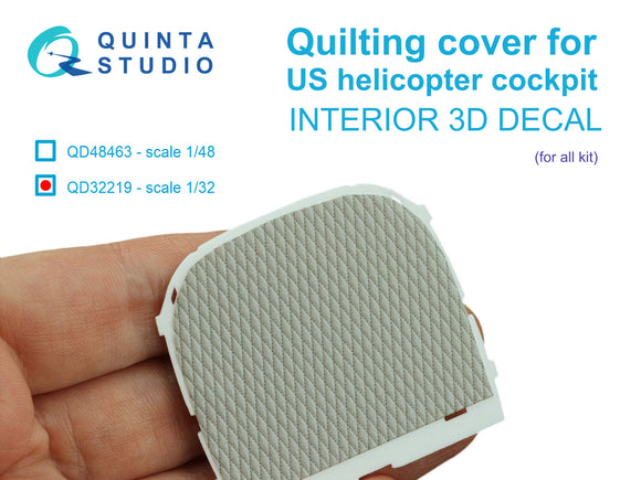 1/32 Quinta Studio Quilting cover for US helicopter cockpit for cockpit walls (for any kit) 32219