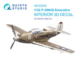 1/32 Quinta Studio P-39Q/N Airacobra 3D-Printed Interior (Special Hobby) 32225